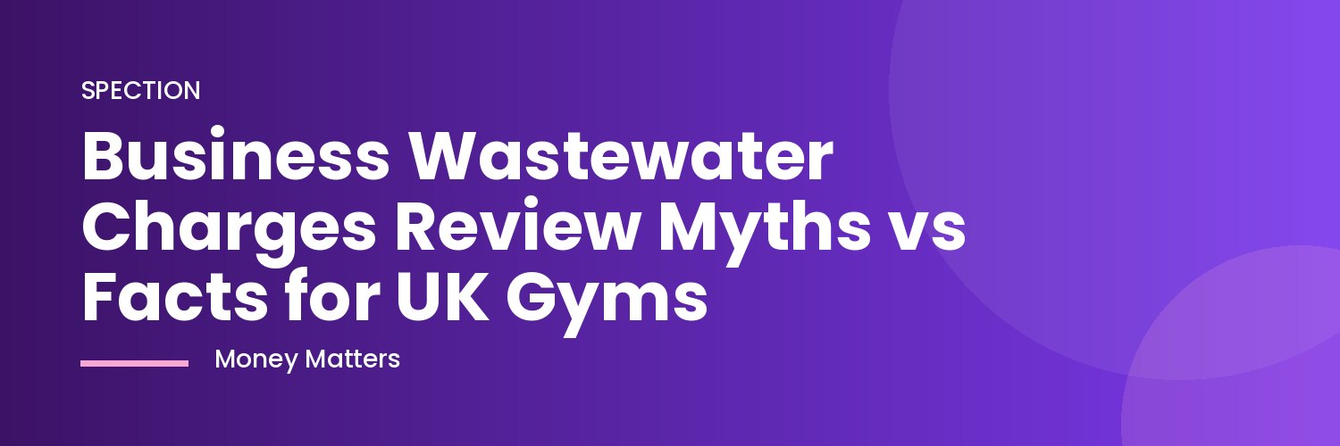 A gym manager reviewing business wastewater charges paperwork